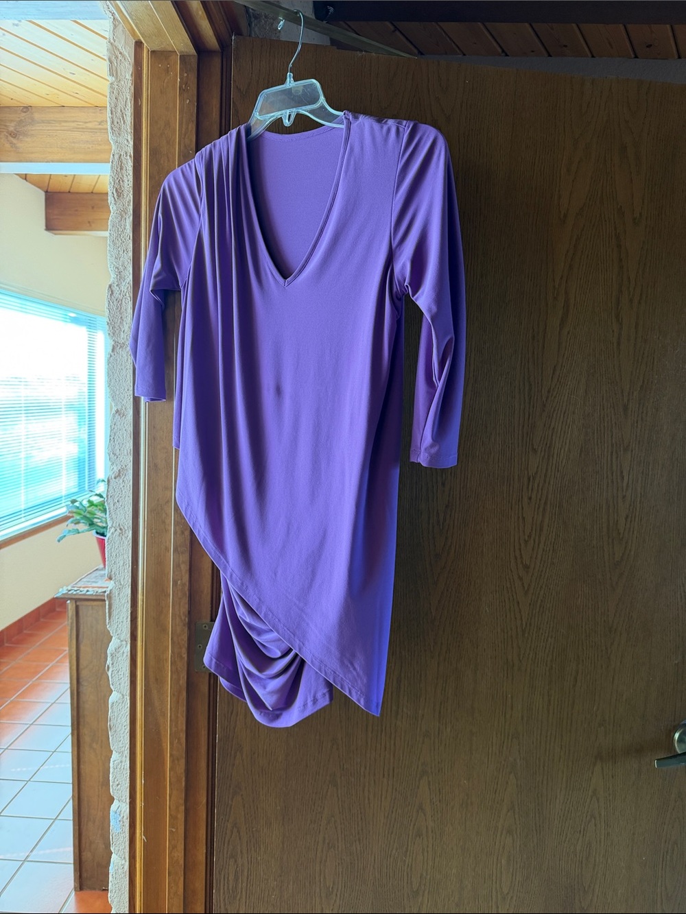 Last Tango Lavender V-Neck Asymmetrical Tunic